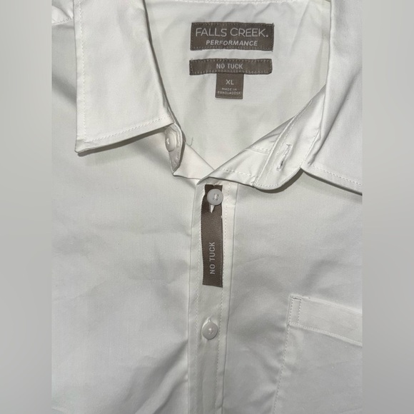 NWT FALL CREEK PERFORMANCE No Tuck White Men's Dress Button down Shirt. Size XL. - Picture 3 of 4